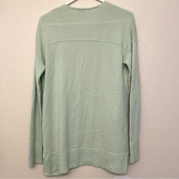 Gap mint green thin knit Long sleeve open front sweater cardigan wool blend S - Picture 2 of 9